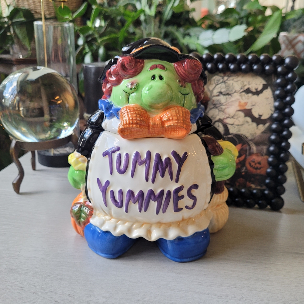 Vintage Happy Halloween Witch Colorful Tummy Yummies Cookie Jar - Picture 6 of 6
